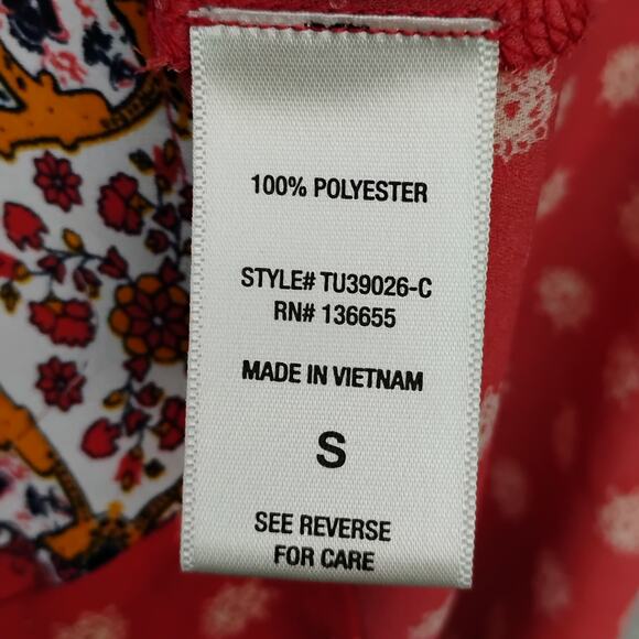 West Kei Talina Boho Top Size Small Moroccan Print Ties at the Waist - Picture 6 of 8